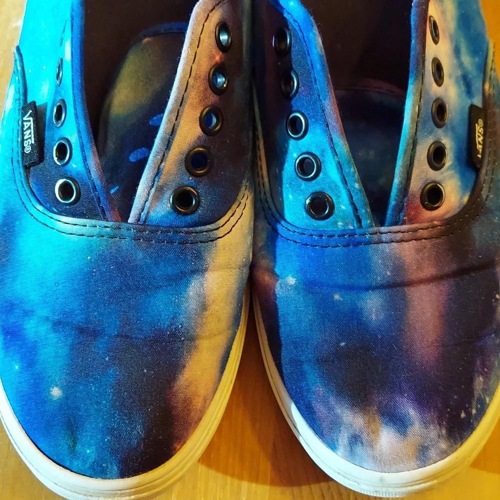 SOLD Galaxy Space Vans! Sz 8 women low top sneakers guc some scuffs adorable! - Picture 7 of 10
